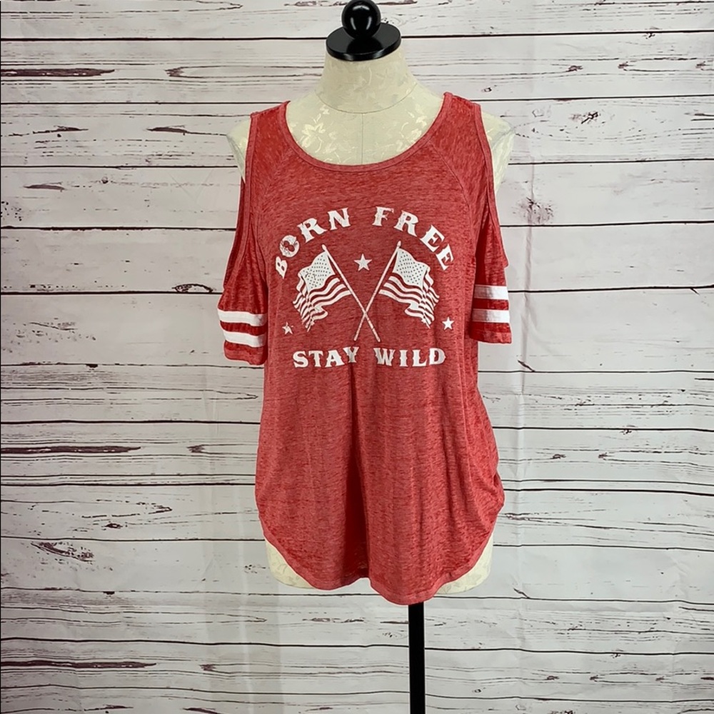 Modern Lux red graphic shirt